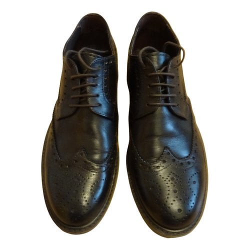 Pre-owned Trussardi Leather Lace Ups In Brown