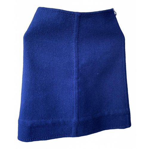 Pre-owned Balmain Wool Skirt Suit In Blue
