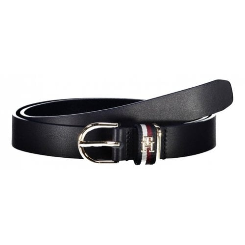Pre-owned Tommy Hilfiger Leather Belt In Blue