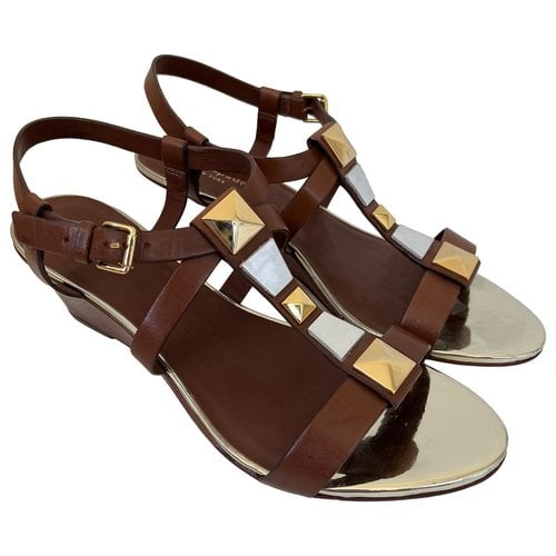 Pre-owned Kate Spade Leather Sandal In Brown