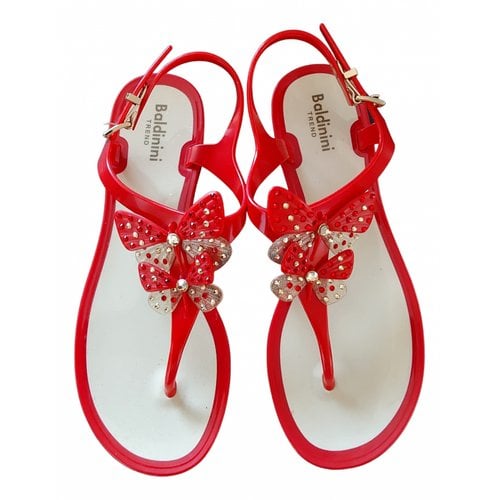 Pre-owned Baldinini Sandals In Red