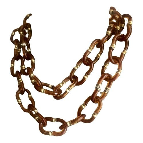 Pre-owned Chanel Long Necklace In Brown