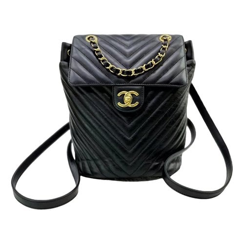 Pre-owned Chanel Urban Spirit Leather Backpack In Black