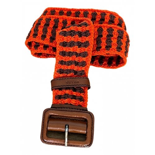 Pre-owned Prada Belt In Orange