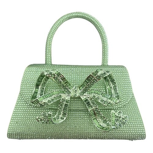 Pre-owned Self-portrait Leather Handbag In Green