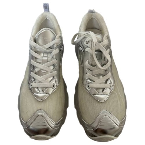 Pre-owned Dior Leather Lace Ups In White