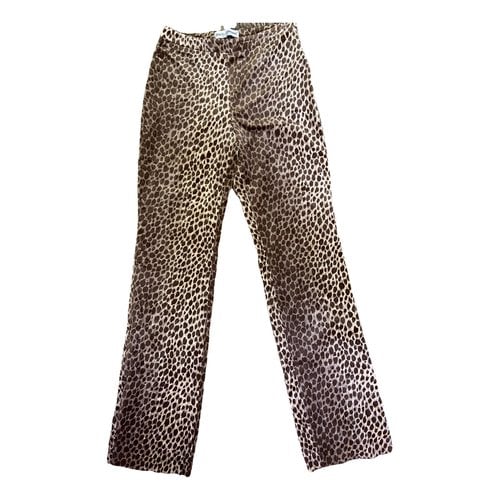 Pre-owned Dolce & Gabbana Velvet Straight Pants In Brown