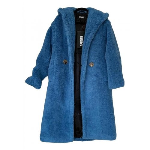Pre-owned Apparis Coat In Blue