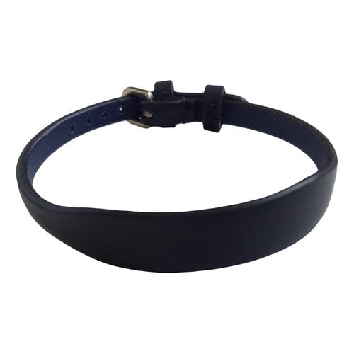 Pre-owned Acne Studios Leather Bracelet In Navy