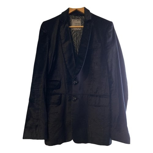 Pre-owned Tom Rebl Velvet Suit In Black