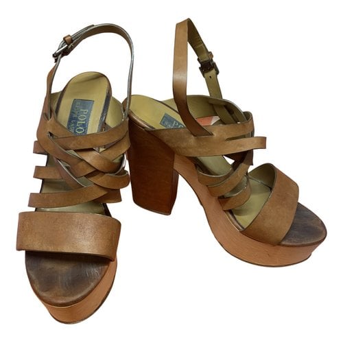 Pre-owned Polo Ralph Lauren Leather Sandals In Other