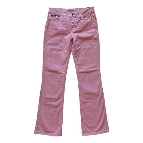 Pre-owned D&g Bootcut Jeans In Pink