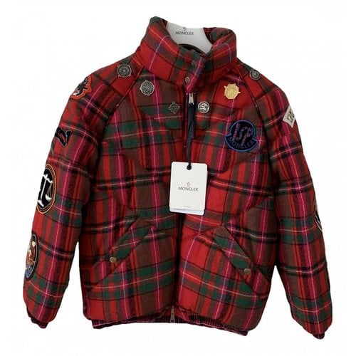 Pre-owned Moncler Print Wool Jacket In Red