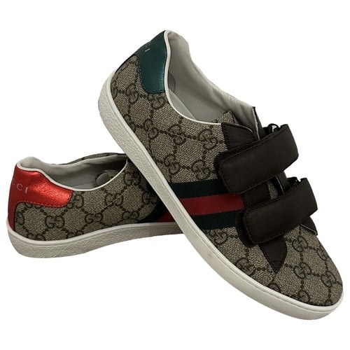 Pre-owned Gucci Leather Trainers In Other
