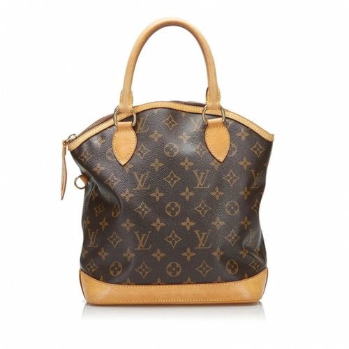 Pre-owned Louis Vuitton Lockit Fabric Handbag In Brown