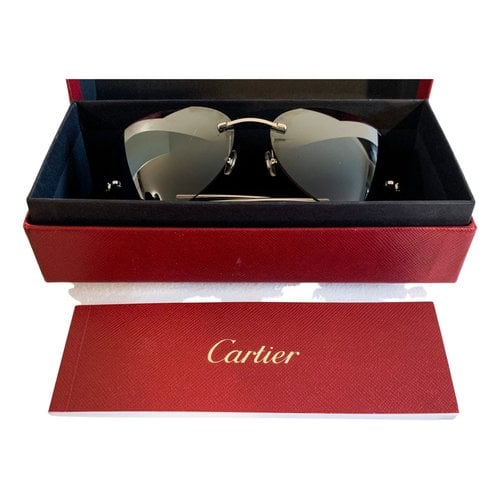 Pre-owned Cartier Sunglasses In Grey