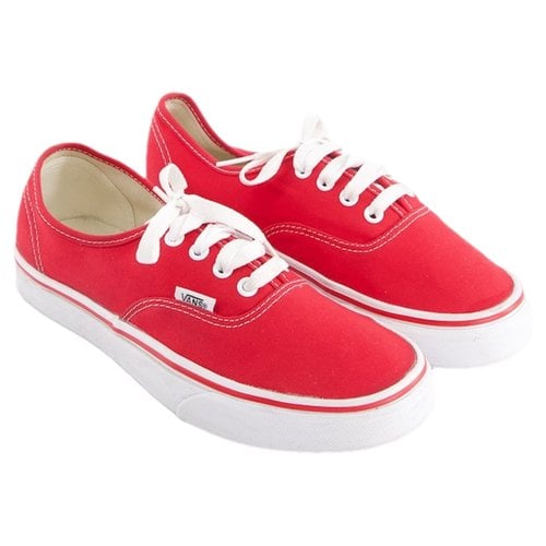 Pre-owned Vans Fabric Trainers In Red