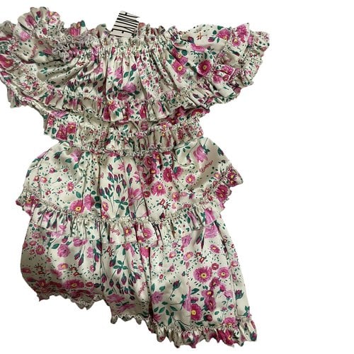 Pre-owned Aniye By Silk Mini Dress In Beige