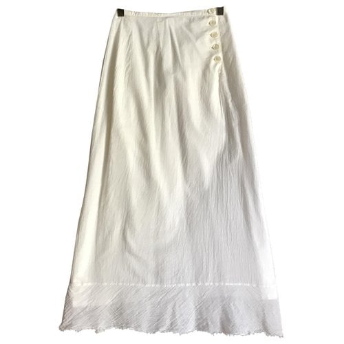 Pre-owned Paul Harnden Shoemakers Mid-length Skirt In White