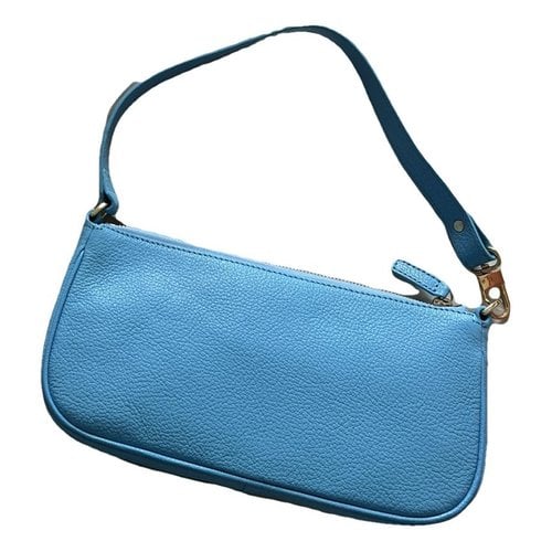 Pre-owned By Far Rachel Leather Handbag In Blue