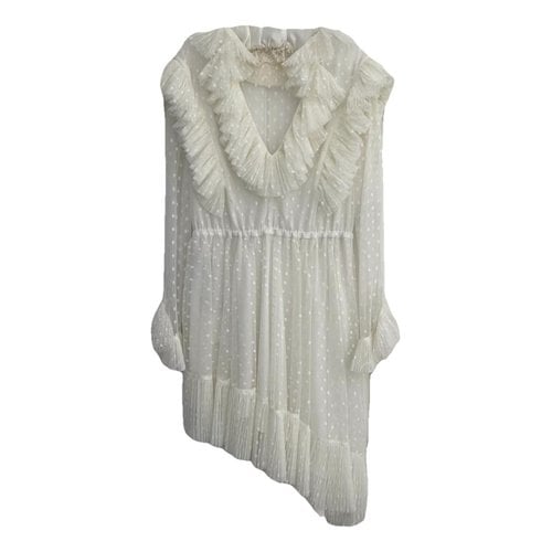 Pre-owned Philosophy Di Lorenzo Serafini Lace Mid-length Dress In White