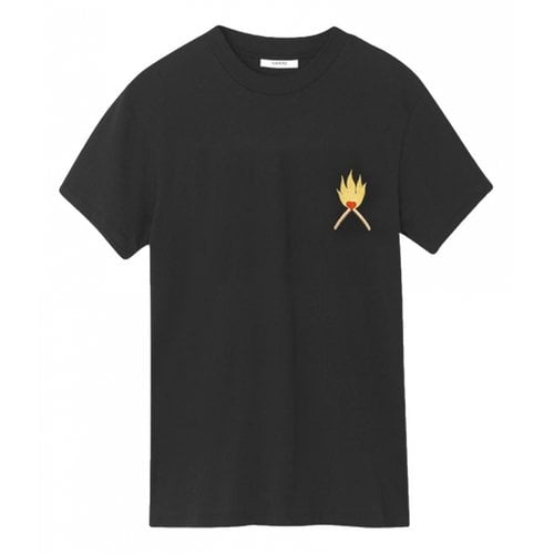 Pre-owned Ganni Spring Summer 2020 T-shirt In Black