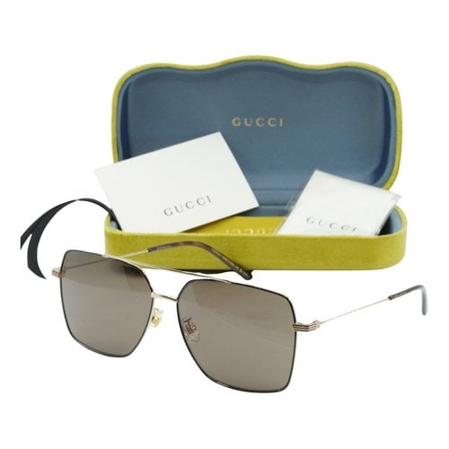 Pre-owned Gucci Sunglasses In Gold