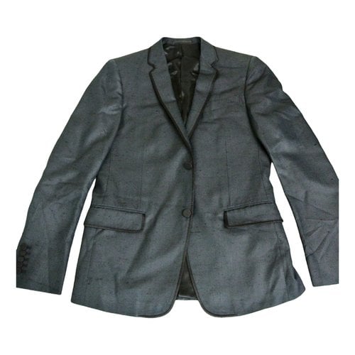 Pre-owned Gucci Silk Jacket In Anthracite