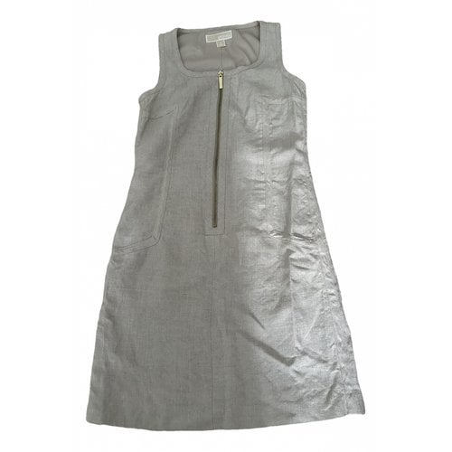 Pre-owned Michael Kors Linen Mid-length Dress In Beige