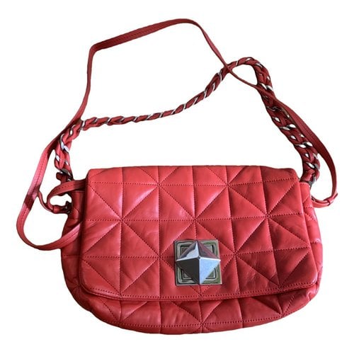 Pre-owned Sonia Rykiel Copain Leather Crossbody Bag In Red