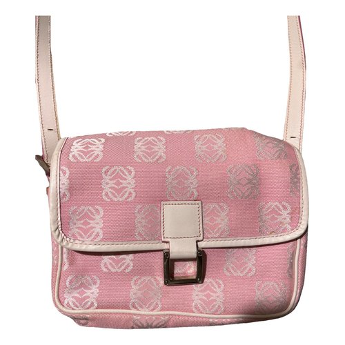 Pre-owned Loewe Fabric Clutch Bag In Pink