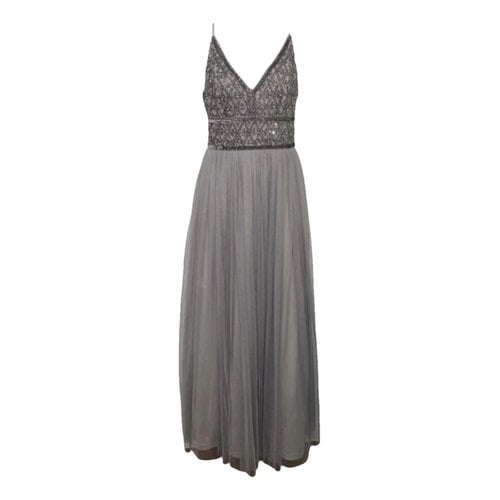 Pre-owned Adrianna Papell Maxi Dress In Silver