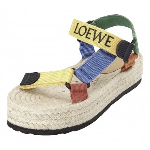 Pre-owned Loewe Fabric Sandal In Multicolour