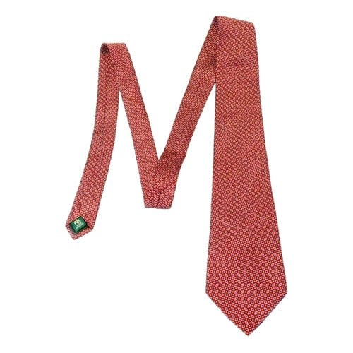 Pre-owned Lauren Ralph Lauren Silk Tie In Red