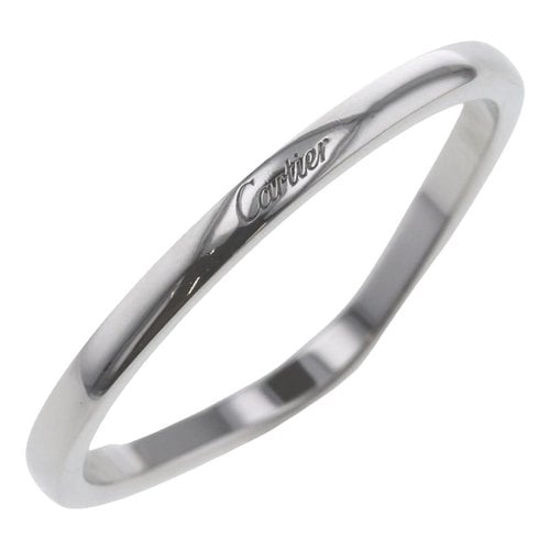 Pre-owned Cartier Ballerine Platinum Ring In Silver