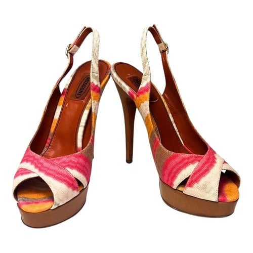 Pre-owned Missoni Fabric Heels In Multicolour