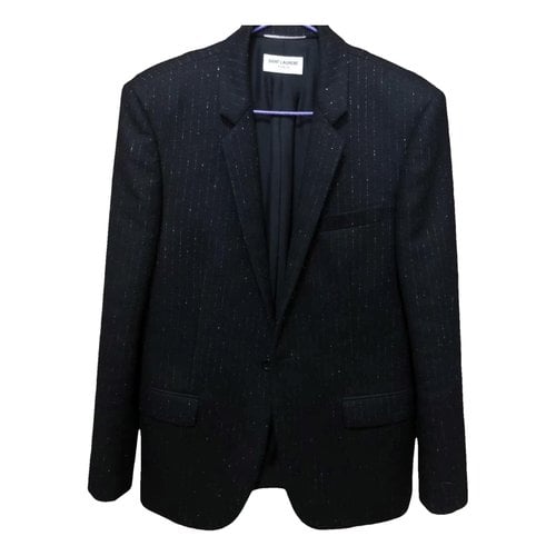 Pre-owned Saint Laurent Wool Jacket In Black