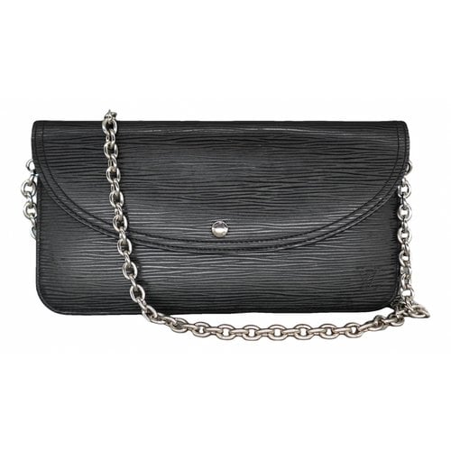 Pre-owned Louis Vuitton Pochette Accessoire Leather Crossbody Bag In Black