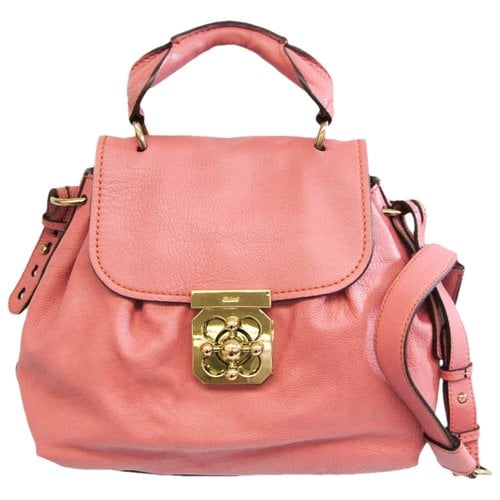 Pre-owned Chloé Elsie Leather Handbag In Pink