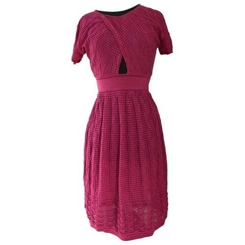 Pre-owned M Missoni Mini Dress In Pink