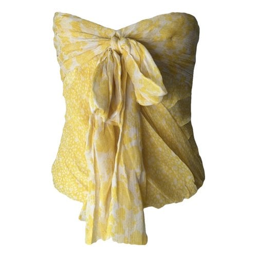 Pre-owned D&g Silk Corset In Yellow