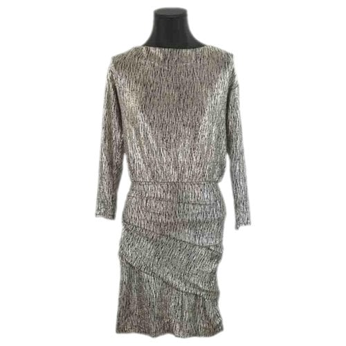 Pre-owned Maje Embellished Dress In Silver