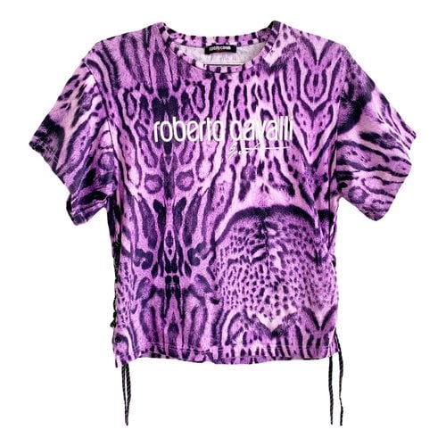 Pre-owned Roberto Cavalli T-shirt In Purple