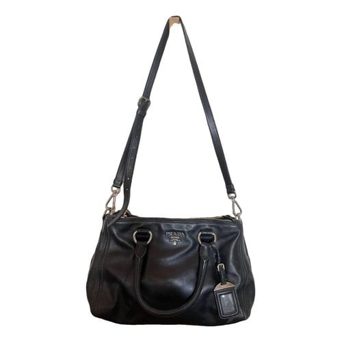 Pre-owned Prada Re-edition 2000 Double Zip Calfskin Handbag In Black