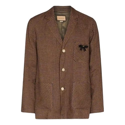 Pre-owned Gucci Linen Jacket In Multicolour