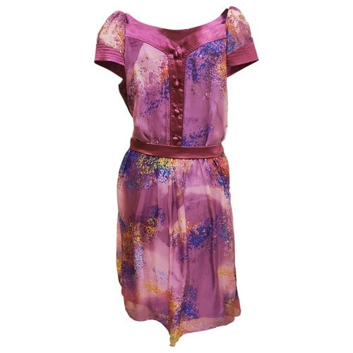 Pre-owned Diane Von Furstenberg Silk Mid-length Dress In Multicolour