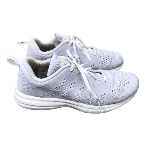 Pre-owned Apl Athletic Propulsion Labs Fabric Trainers In White