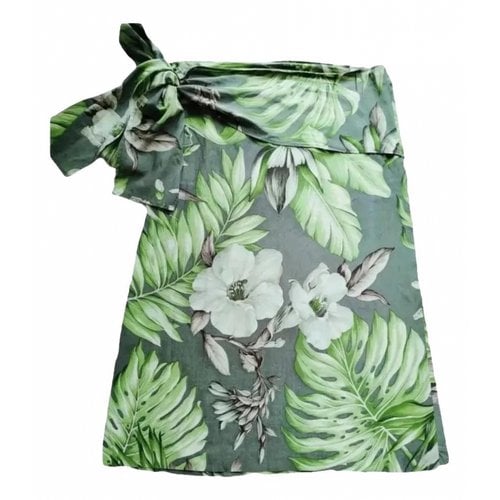 Pre-owned Jil Sander Silk Mini Skirt In Green