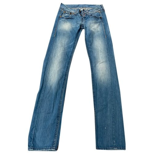 Pre-owned Replay Straight Jeans In Blue