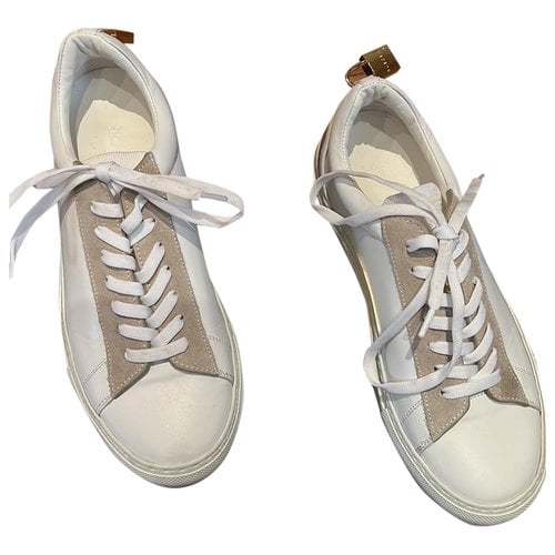 Pre-owned Buscemi Leather Lace Ups In White
